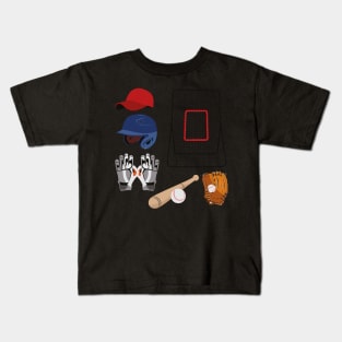 Baseball Accessories Stickers Kids T-Shirt